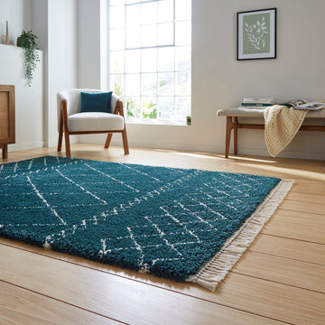 Scandi-Boho RL02 Modern Moroccan Berber Soft Plush Shaggy Green Rug-Rug Love Exclusive-Rug Love - The Most Loved Rug Store